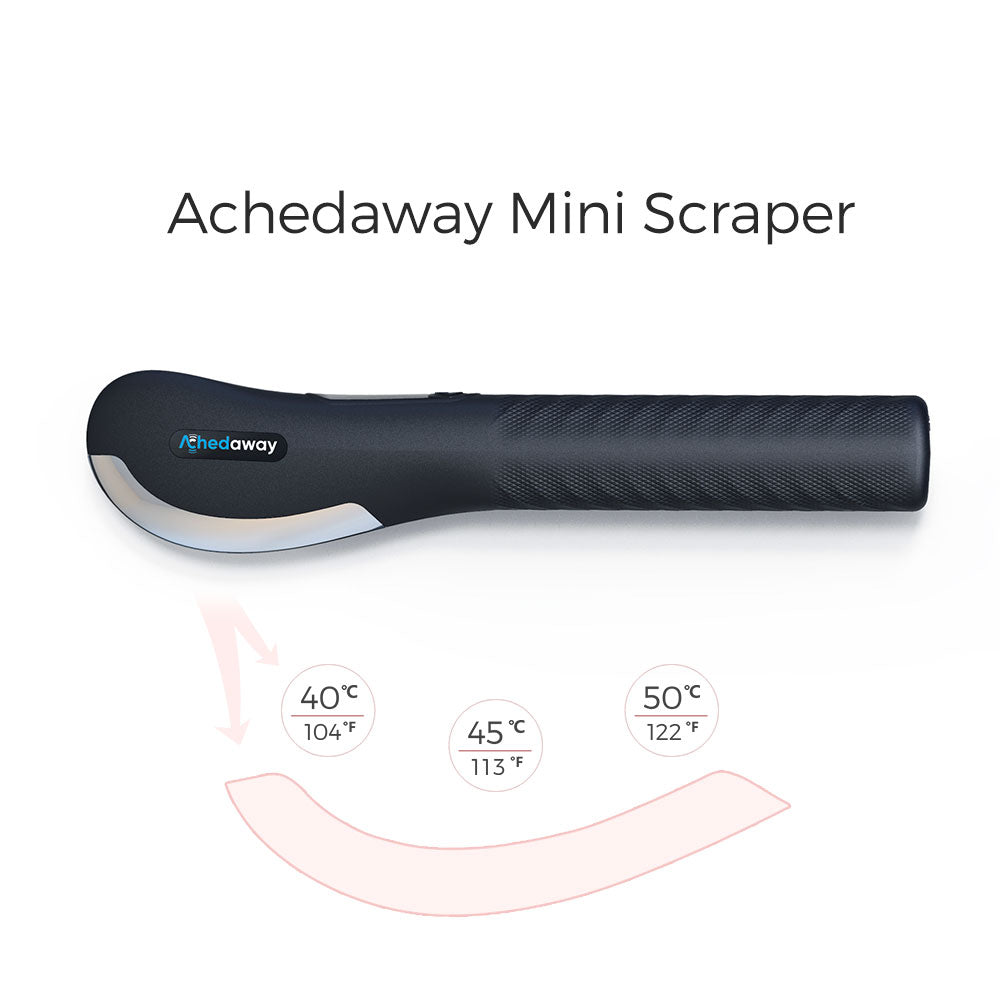 Achedaway Mini Scraper: On-the-Go heated muscle scraping tool