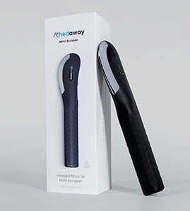 Achedaway Mini Scraper: On-the-Go heated muscle scraping tool